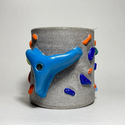 Climbing Cup - Hold Handle - Granite Clay (10-11oz)