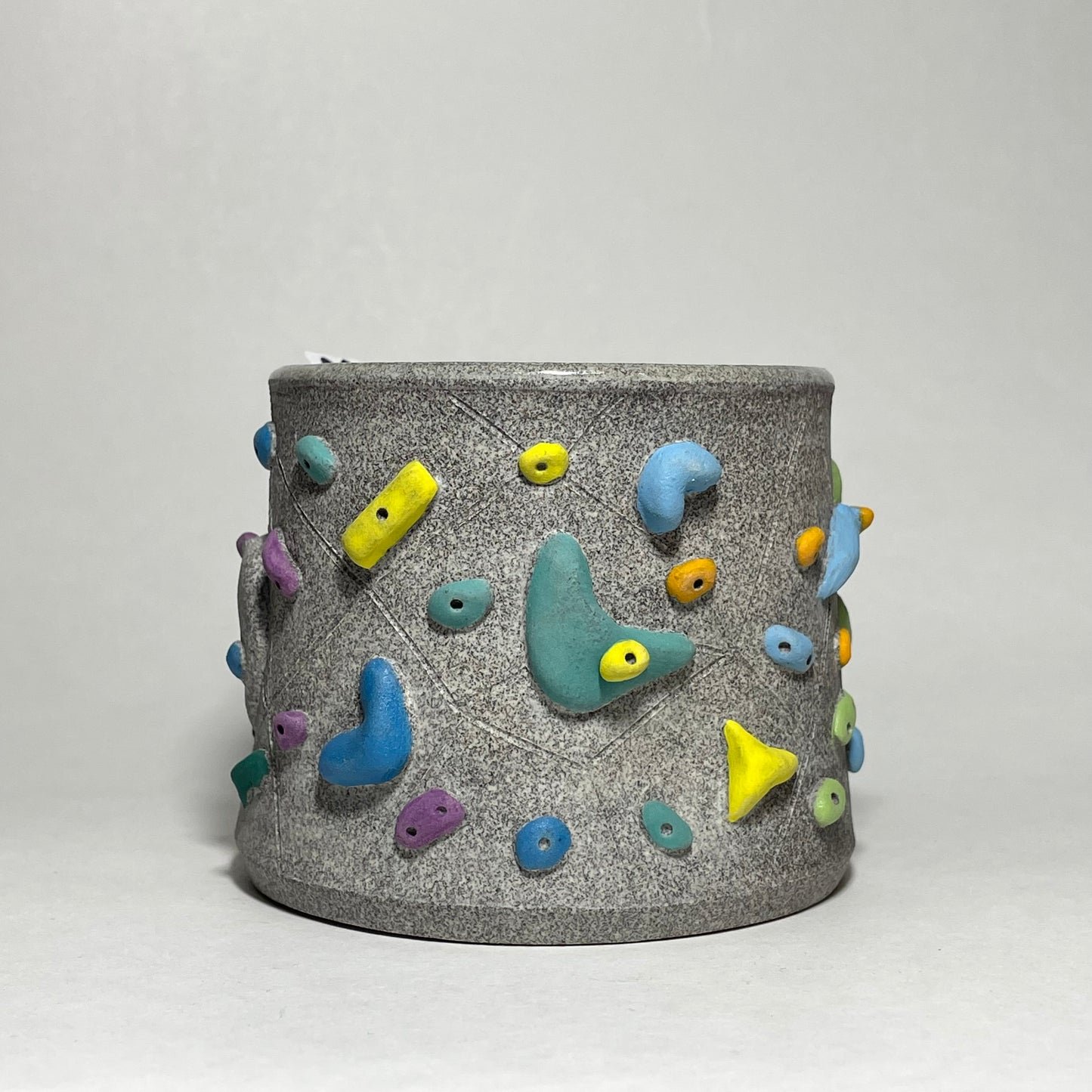 Climbing Cup - Hold Handle - Granite Clay (10-11oz)