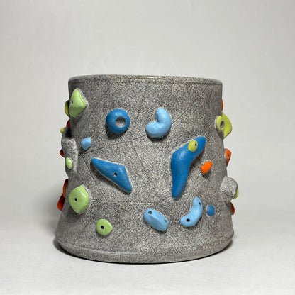 Climbing Cup - Hold Handle - Granite Clay (10-11oz)