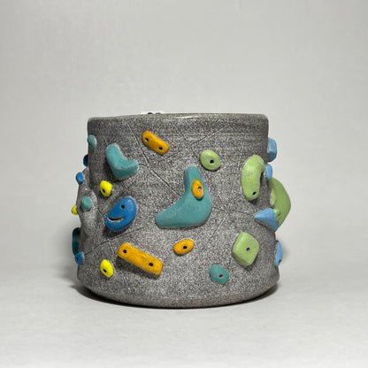 Climbing Cup - Hold Handle - Granite Clay (10-11oz)