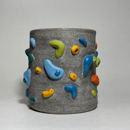 Climbing Cup - Hold Handle - Granite Clay (10-11oz)