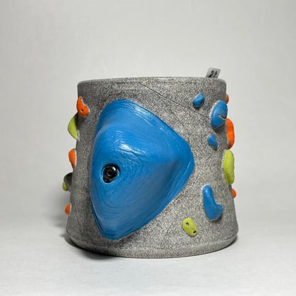 Climbing Cup - Hold Handle - Granite Clay (10-11oz)