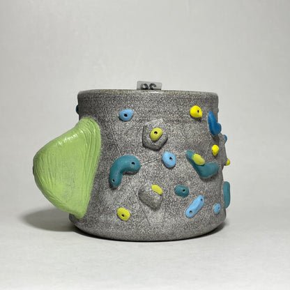 Climbing Cup - Hold Handle - Granite Clay (10-11oz)