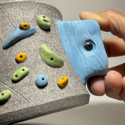 Climbing Cup - Hold Handle - Granite Clay (10-11oz)