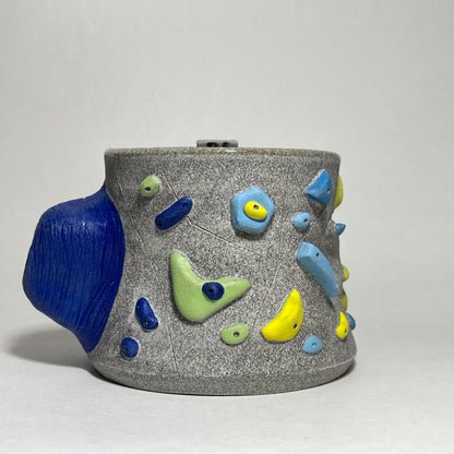 Climbing Cup - Hold Handle - Granite Clay (10-11oz)