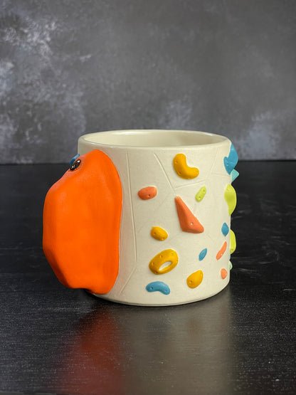 Detailed Holds - White Climbing Cup with Hold Handle - RED 12oz