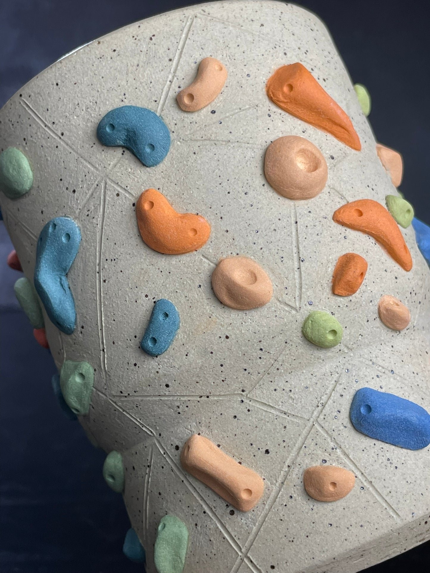 Buff Speckled Climbing Mug 12-14oz - Handsculpted