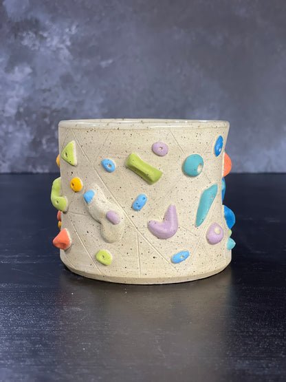 Buff Speckled Climbing Mug 12-14oz - Handsculpted