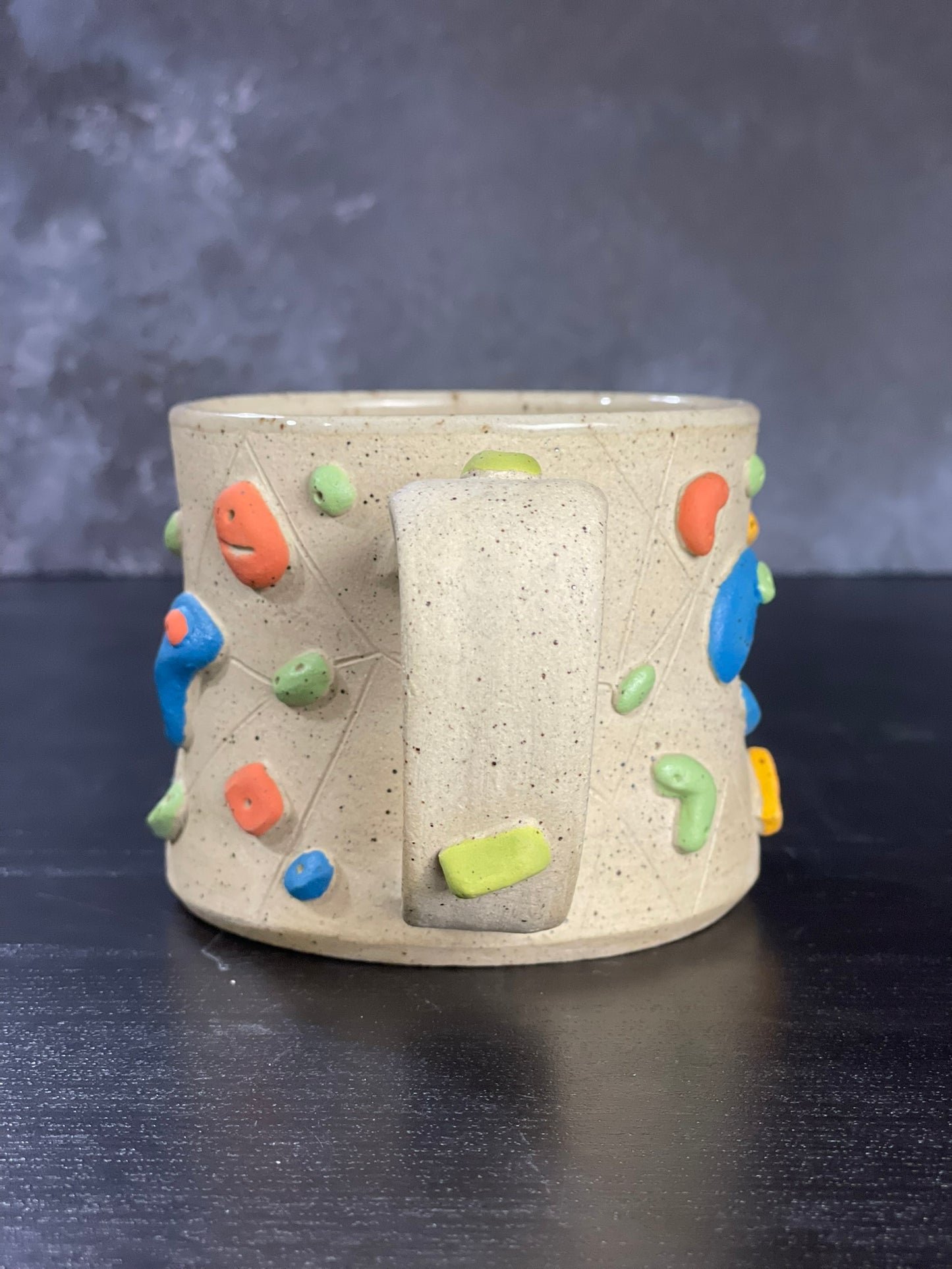 Buff Speckled Climbing Mug 12-14oz - Handsculpted