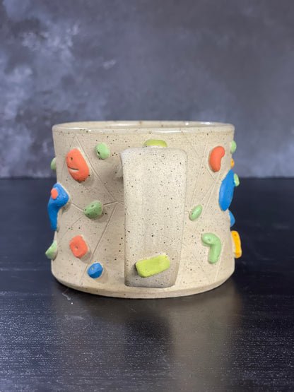 Buff Speckled Climbing Mug 12-14oz - Handsculpted