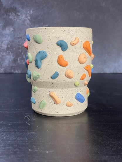 Buff Speckled Climbing Mug 12-14oz - Handsculpted