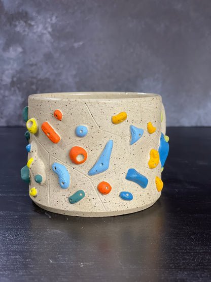 Buff Speckled Climbing Mug 12-14oz - Handsculpted