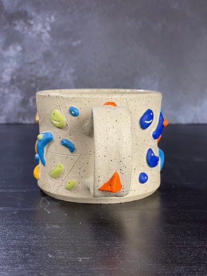 Buff Speckled Climbing Mug 12-14oz - Handsculpted