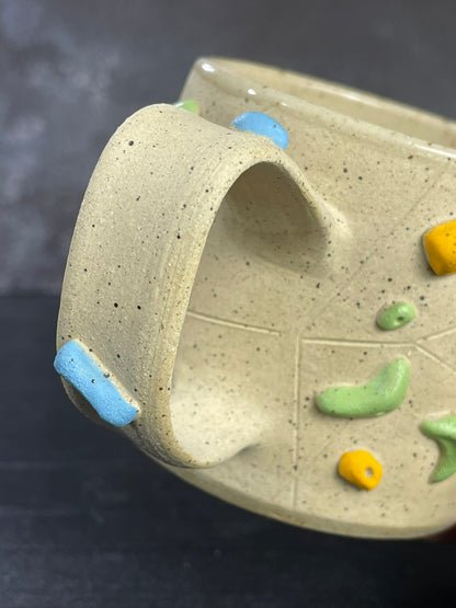 Buff Speckled Climbing Mug 12-14oz - Handsculpted
