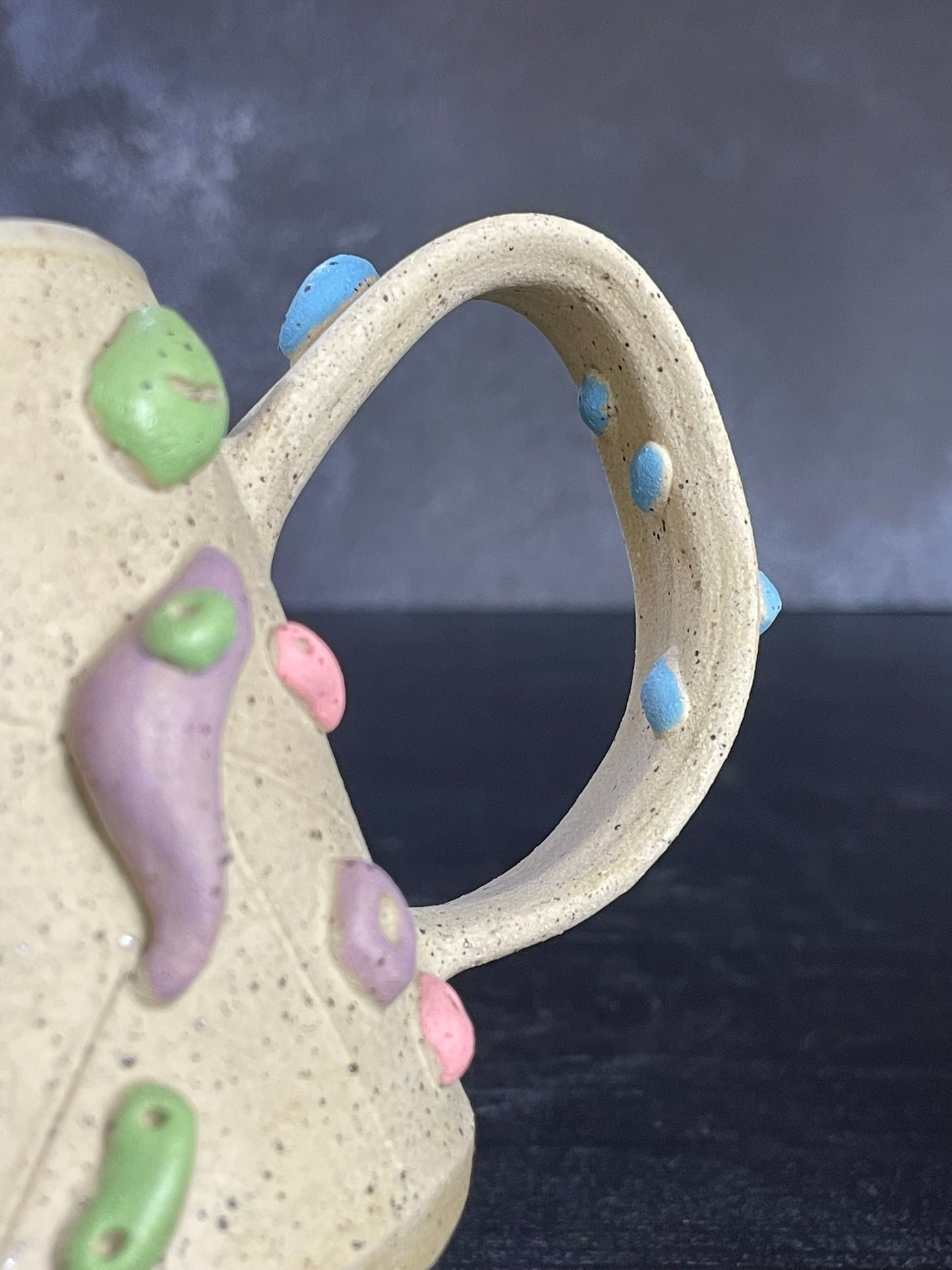 Buff Speckled Climbing Mug 12-14oz - Handsculpted