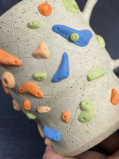 Buff Speckled Climbing Mug 12-14oz - Handsculpted