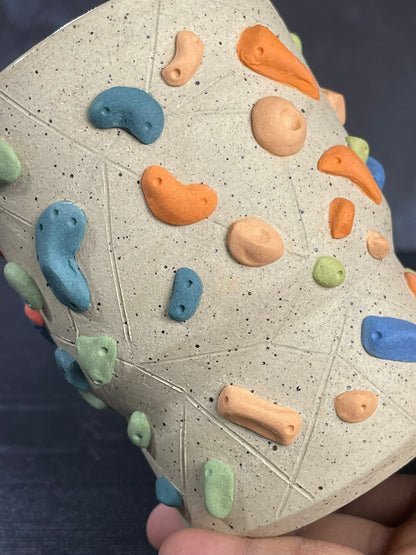 Buff Speckled Climbing Mug 12-14oz - Handsculpted
