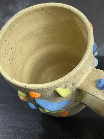 Buff Speckled Climbing Mug 12-14oz - Handsculpted