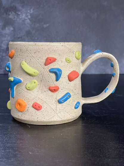 Buff Speckled Climbing Mug 12-14oz - Handsculpted