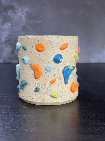 Buff Speckled Climbing Mug 12-14oz - Handsculpted