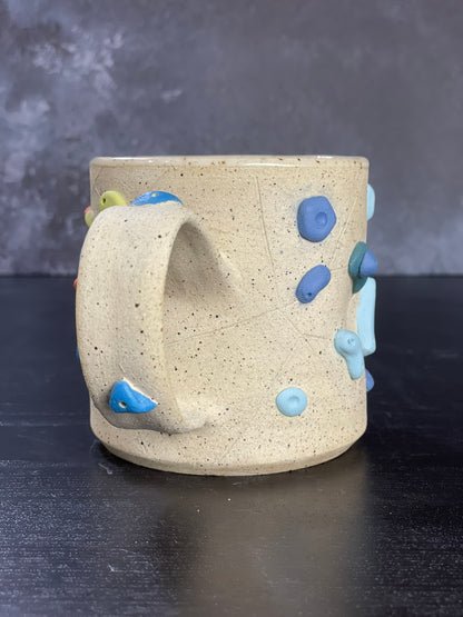 Buff Speckled Climbing Mug 12-14oz - Handsculpted