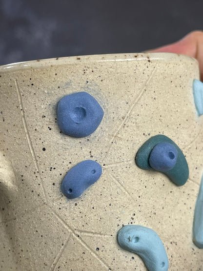 Buff Speckled Climbing Mug 12-14oz - Handsculpted
