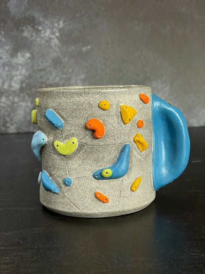 Granite Climbing Cup with Hold Handle 11-15oz - Handsculpted