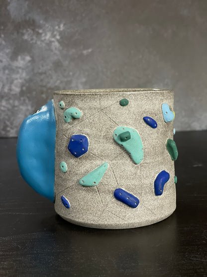 Granite Climbing Cup with Hold Handle 11-15oz - Handsculpted