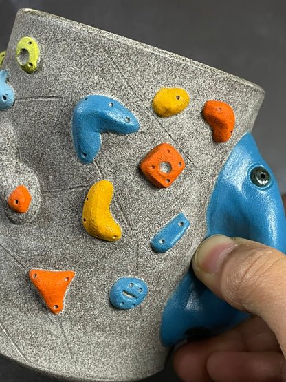 Granite Climbing Cup with Hold Handle 11-15oz - Handsculpted