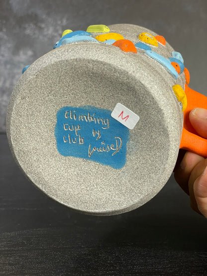 Granite Climbing Cup with Hold Handle 11-15oz - Handsculpted