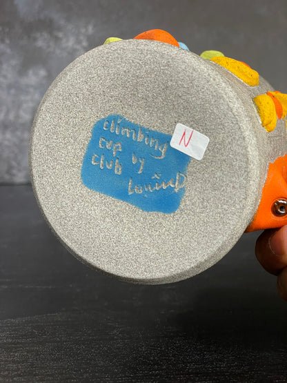 Granite Climbing Cup with Hold Handle 11-15oz - Handsculpted
