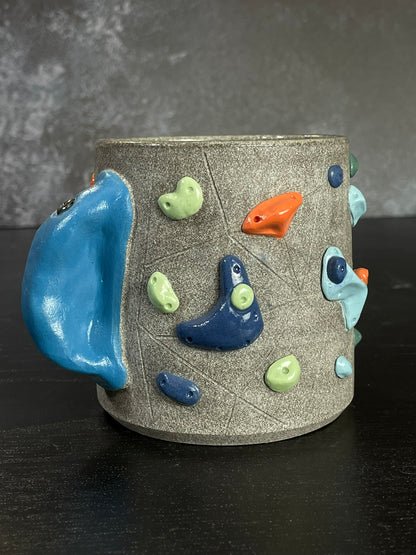 Granite Climbing Cup with Hold Handle 11-15oz - Handsculpted